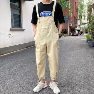 Lettering Dungaree Pants