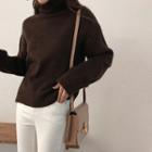 High-neck Dip-back Sweater