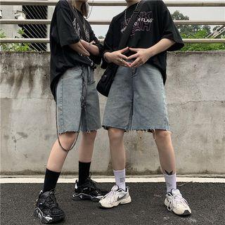 Couple Matching Wide Leg Denim Shorts