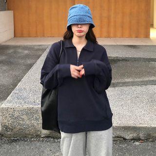 Half Zip Polo Sweatshirt