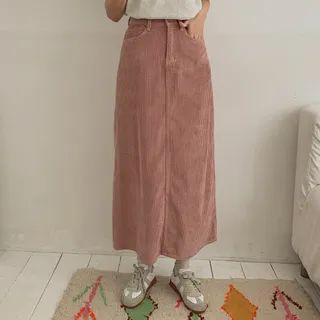 Corduroy Maxi Skirt