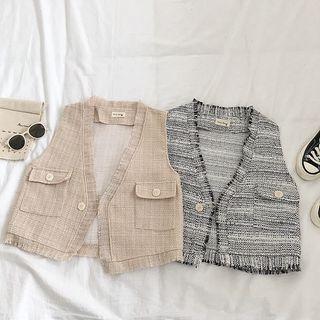Tweed Pocket Vest Jacket