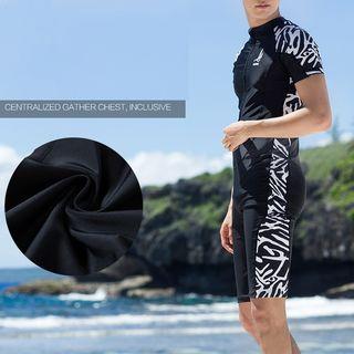 Short-sleeve Patterned Wetsuit