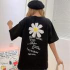 Loose-fit Short-sleeve Daisy Printed T-shirt