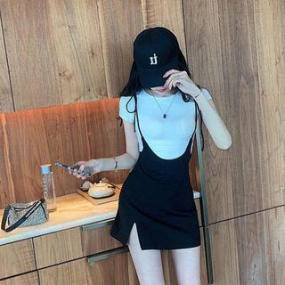 Set: Short-sleeve T-shirt + Mini Sheath Jumper Skirt