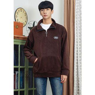 Zip-front Brushed Fleece Top