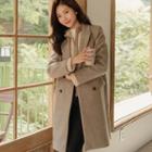 Peaked-lapel Cashmere-blend Coat