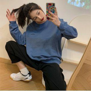 Lettering Loose-fit Sweatshirt - 6 Colors