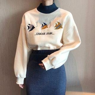 Mock Neck Pullover / Knit Midi Skirt