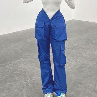 V-waistline Pocket Cargo Pants