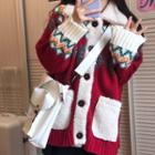 Christmas Button-up Knit Jacket