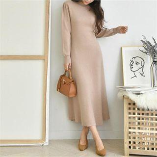 Crew-neck Maxi Knit Dress