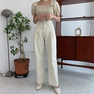 Wide-leg Cotton / Denim Pants