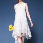 Plain Layered Sleeveless Dress