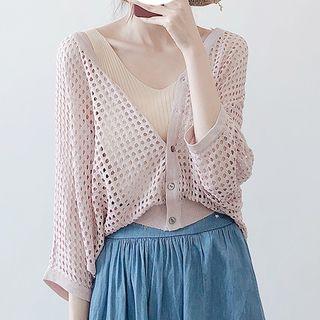 Perforated Buttoned Light Jacket