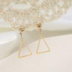 Triangle Drop Earring 1 Pair - A Shown In Figure - One Size