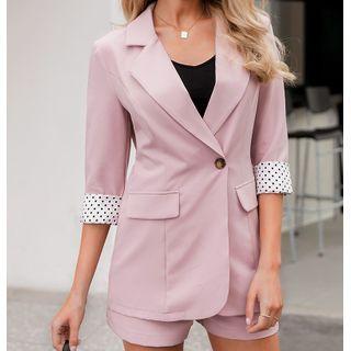 Set: Single Button Blazer + Dress Shorts