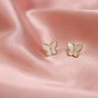 Butterfly Stud Earring 1 Pair - Gold - One Size