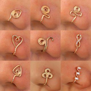 Rhinestone / Wirework Alloy Fake Nose Ring (various Designs)