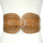 Perforated Buckled Wide Belt