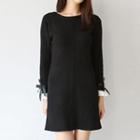 Bow-accent Long-sleeve Dress