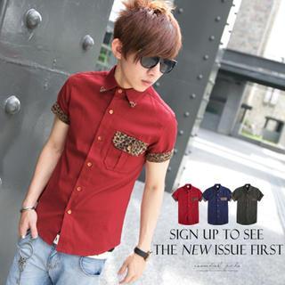 Contrast-cuff Shirt