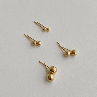 Golden Bean Stud Earring