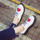 Heart Embroidered Oxfords