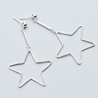 925 Sterling Silver Wirework Star Dangle Earring