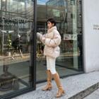 High-neck Drawcord-waist Puffer Jacket