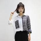 Contrast Panel Long-sleeve Blouse