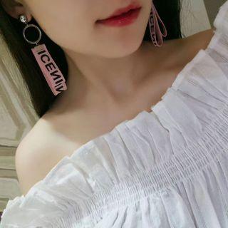 Lettering Drop Earring