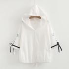 Hooded Zip Light Jacket White - One Size