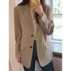 Single-breasted Flap-detail Jacket One Size