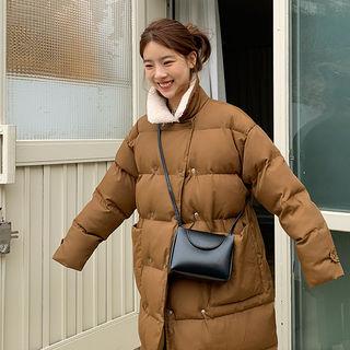 Collar-detail Double-breasted Padded Jacket