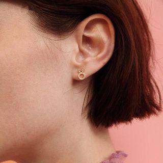 Rabbit Carrot Asymmetrical Alloy Earring 1 Pair - Red & Gold - One Size
