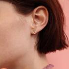 Rabbit Carrot Asymmetrical Alloy Earring 1 Pair - Red & Gold - One Size
