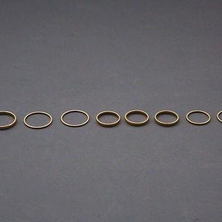 Set Of 10: Metallic Rings