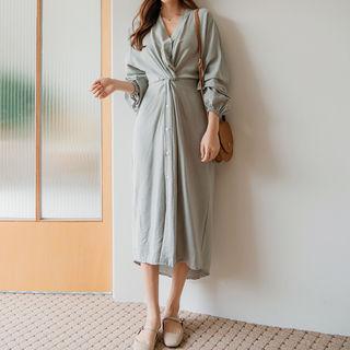 Twist-front Shirtdress
