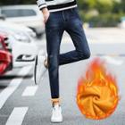 Fleece-lined Straight-fit Jeans
