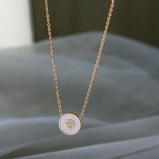 Rhinestone Coin Necklace As Shown In Figure - One Size