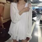 Hooded Zip Jacket / Plain Mini Tank Dress