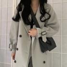Double Breasted Long Woolen Trench Coat