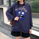 Applique Pullover / Wide Leg Denim Shorts