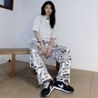 Newspaper Print Sweatpants
