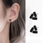 Triangle Ear Stud 1 Pair - Black - One Size