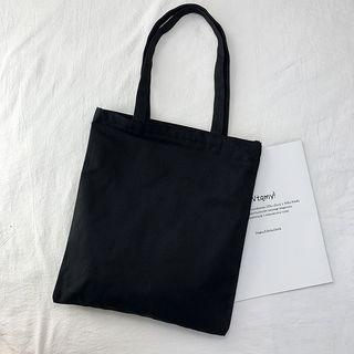 Plain Canvas Tote Bag As Shown In Figure - One Size