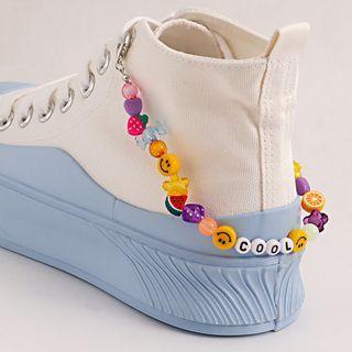 Beaded Sneaker Chain 1pc - Yellow & Purple & Blue - One Size