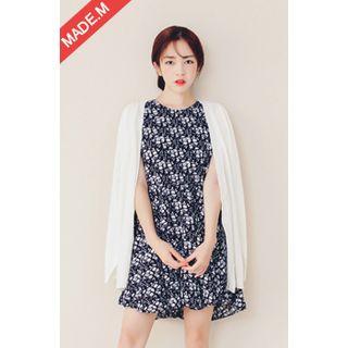 Sleeveless Zip-back Floral Skater Dress