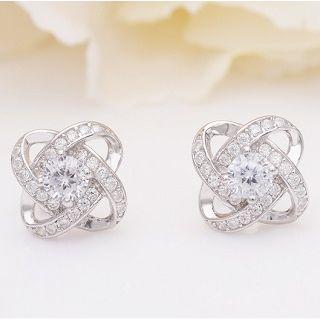 Rhinestone Twisted Studs